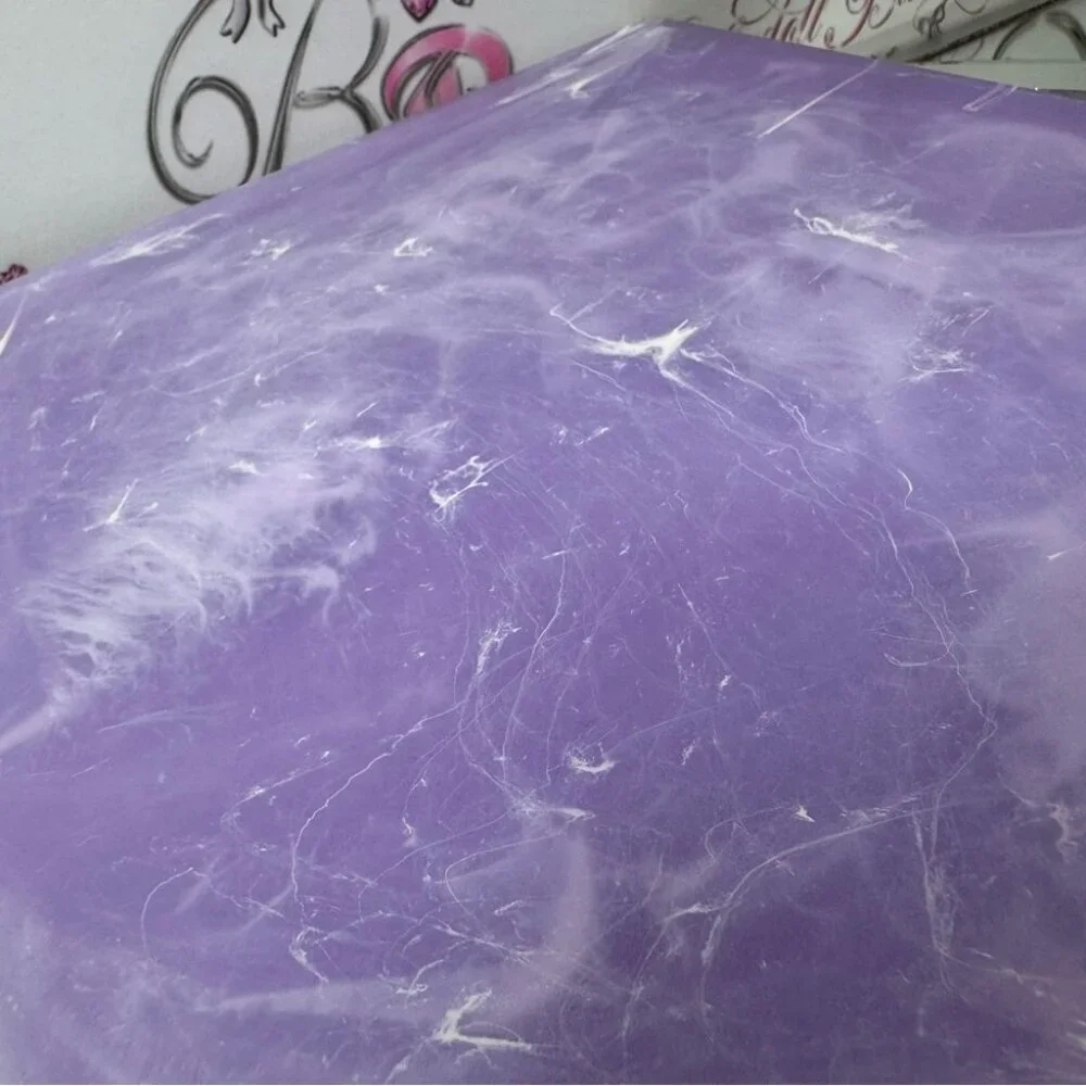 Marble swirl cutting board purple white plastic decor kitchen crystal geode look